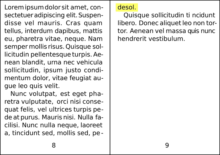 Exemple de ligne veuve