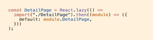 Utilisation de React lazy avec un export nommé