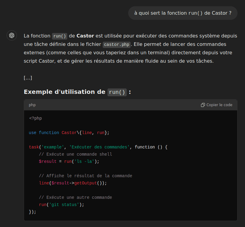 ChatGPT nous parle de Castor