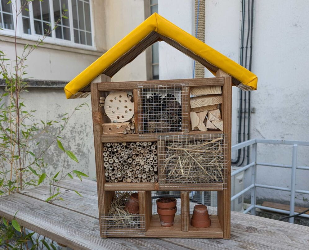 L'hôtel à insectes terminé