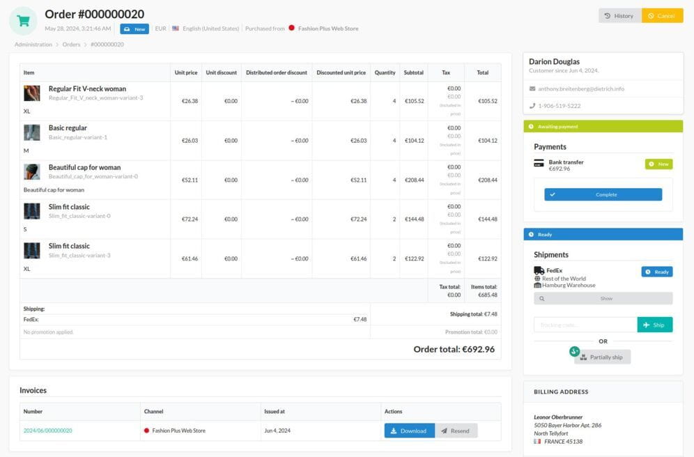Sylius ecommerce - Front e-shop