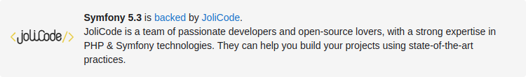 JoliCode is backing the 5.3 release of Symfony