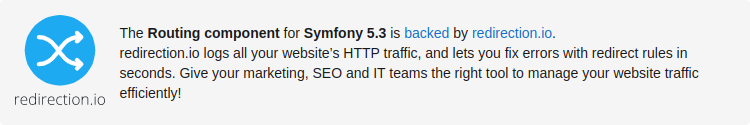 redirection.io supports Symfony
