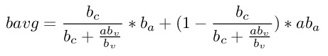 Bayesian average formula