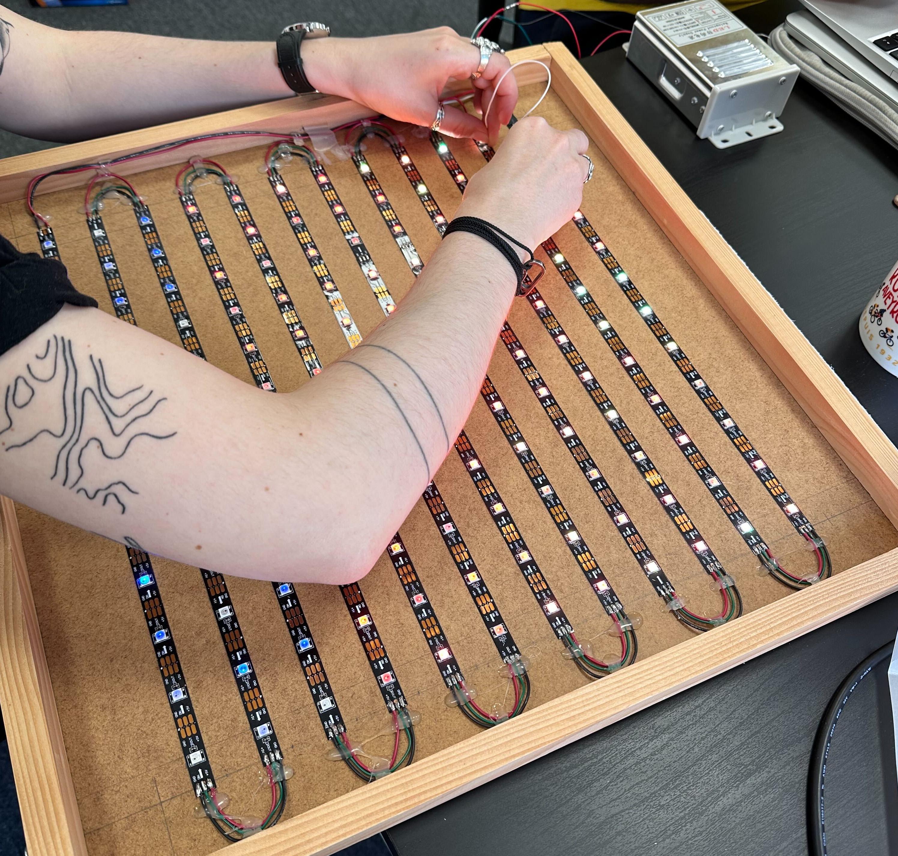 Le tableau contenant la matrice de LEDs