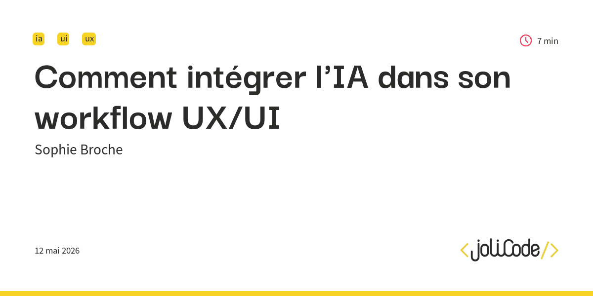 Comment intégrer l'IA dans son workflow UX/UI