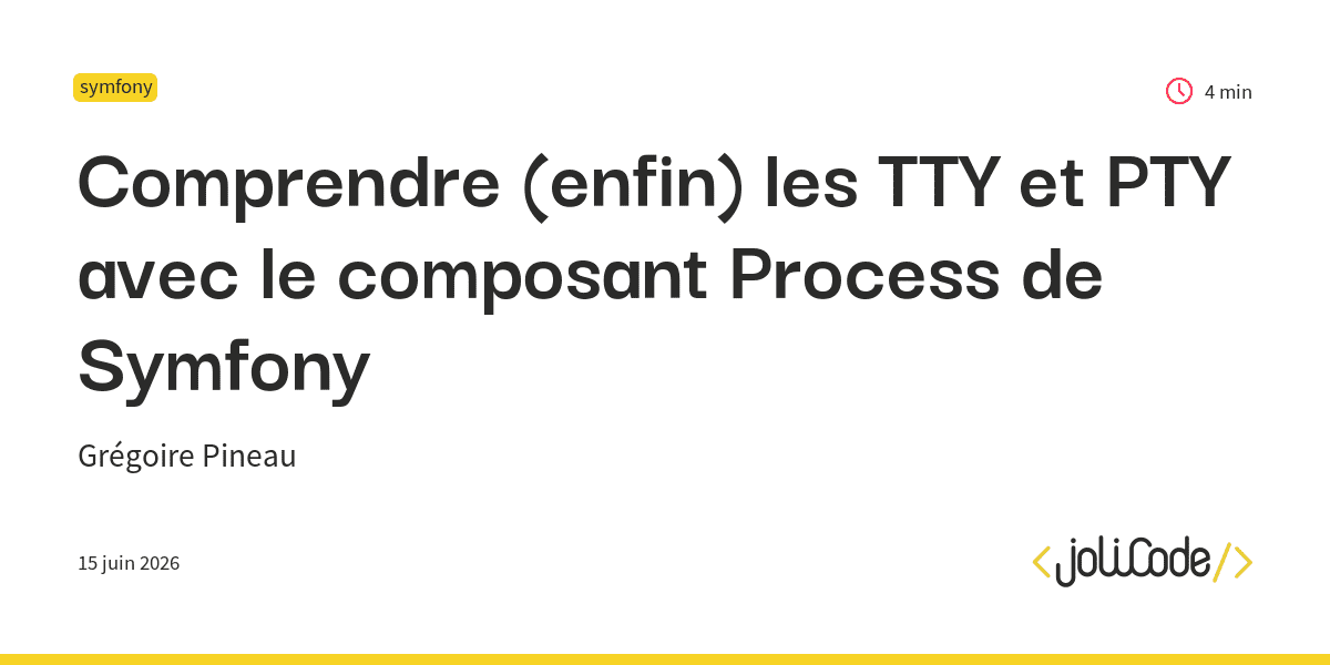 Illustration de l'article : Comprendre (enfin) les TTY et PTY avec le composant Process de Symfony